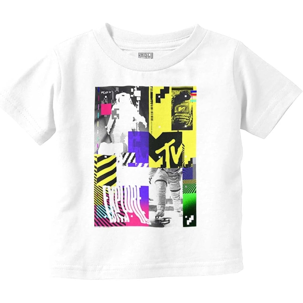 image:imageStatic Glitch MTV Explore with Us Toddler Boy Girl T ShirtWhite