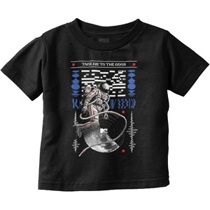MTV Logo Spaceman Take Me to the Moon Toddler Boy Girl T Shirt(Black)