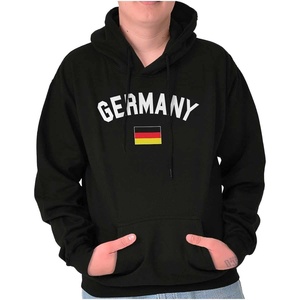 Brisco Brands Germany Country Flag Soccer Fan Pride Hoodie Sweatshirt Women Men(Black)