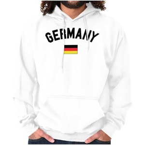 Brisco Brands Germany Country Flag Soccer Fan Pride Hoodie Sweatshirt Women Men(White)
