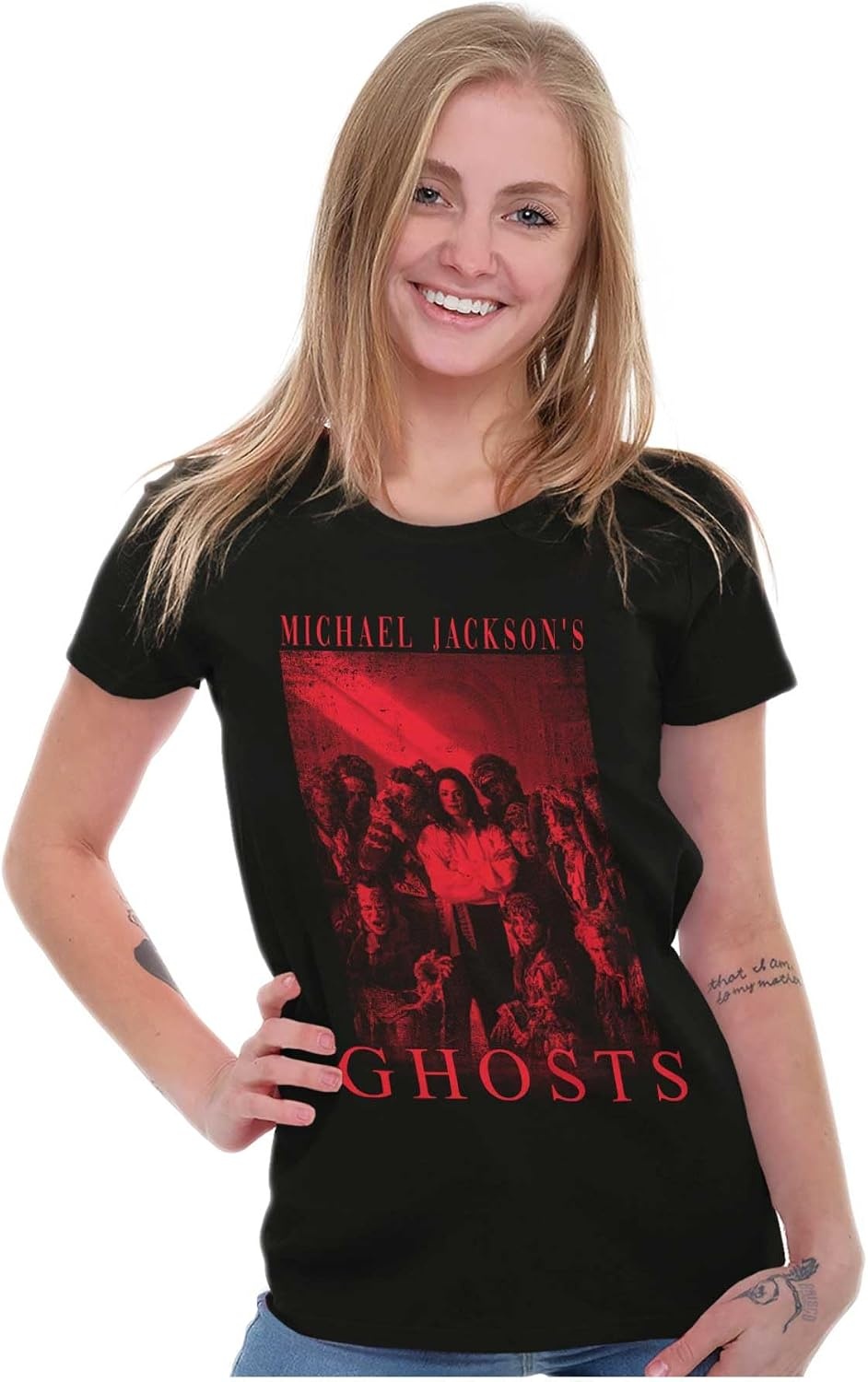 image:imageMichael Jacksons Ghosts Short Film Womens Slim Fit Graphic TeeBlack
