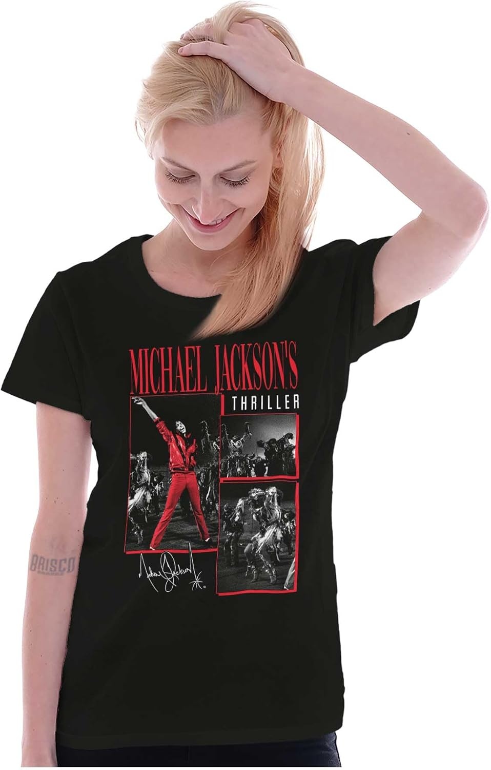 image:imageMichael Jacksons Thriller Dancers Womens Slim Fit Graphic TeeBlack