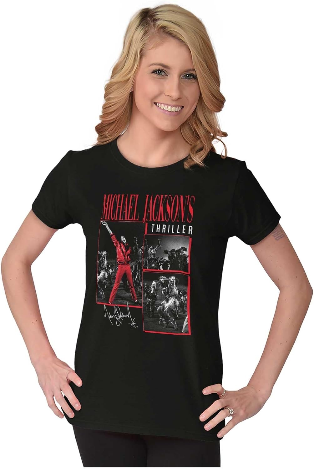 image:imageMichael Jacksons Thriller Dancers Womens Slim Fit Graphic TeeBlack