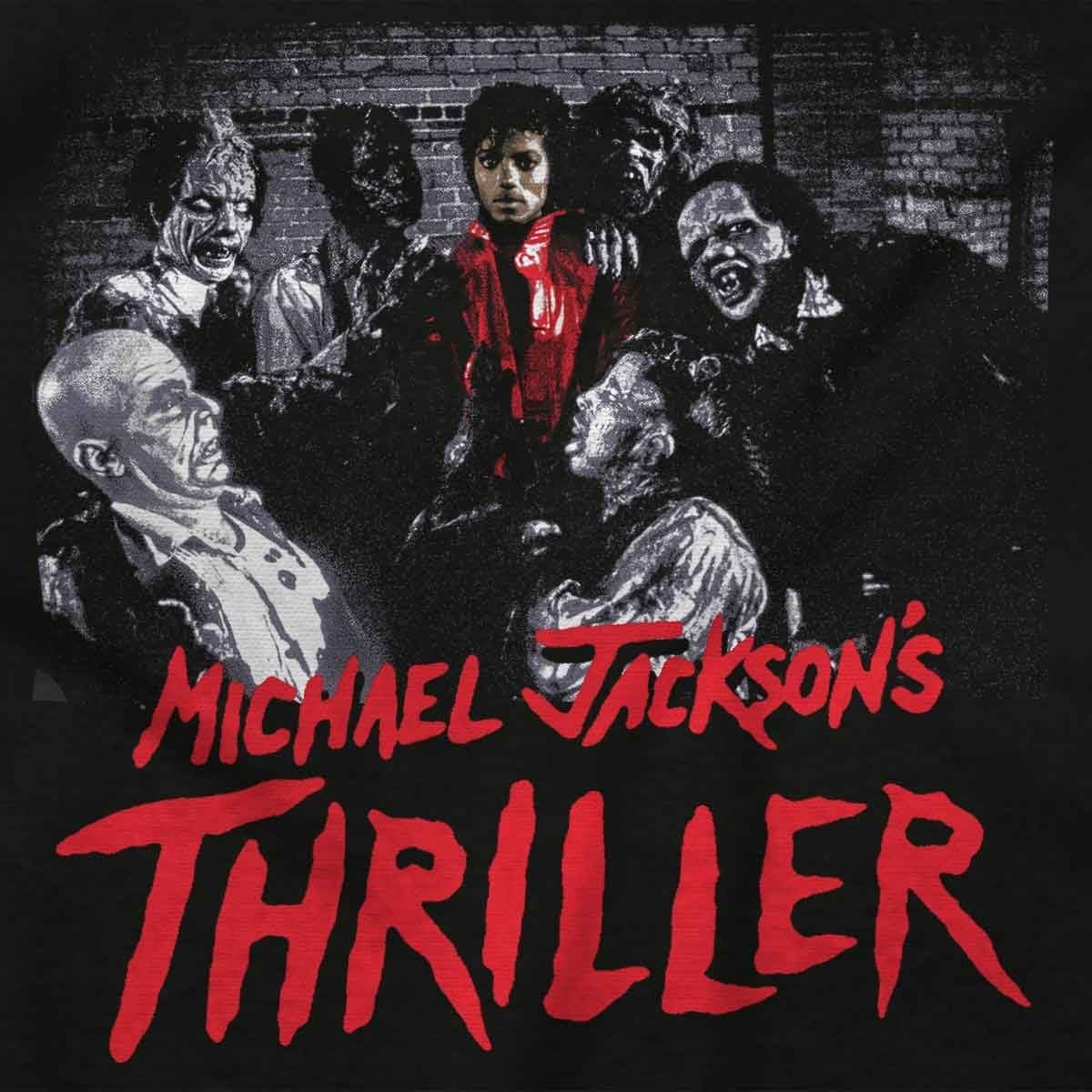 image:imageMichael Jacksons Thriller Zombies Womens Slim Fit Graphic TeeBlack