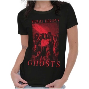 Michael Jackson’s Ghosts Short Film Womens Slim Fit Graphic Tee(Black)