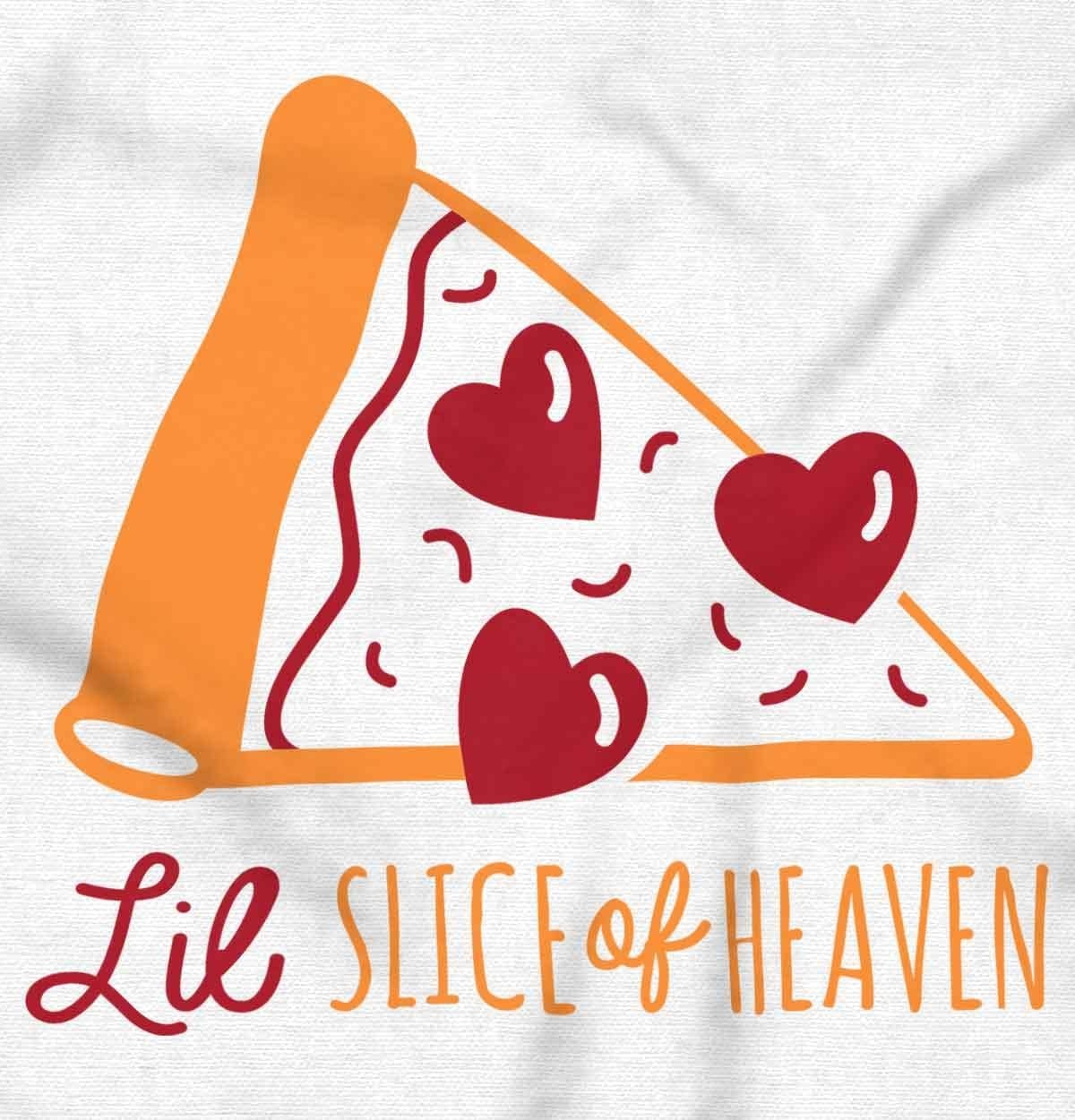image:imageBrisco Brands Little Slice of Heaven Cute Pizza Baby Bodysuit Jumper GirlsWhite