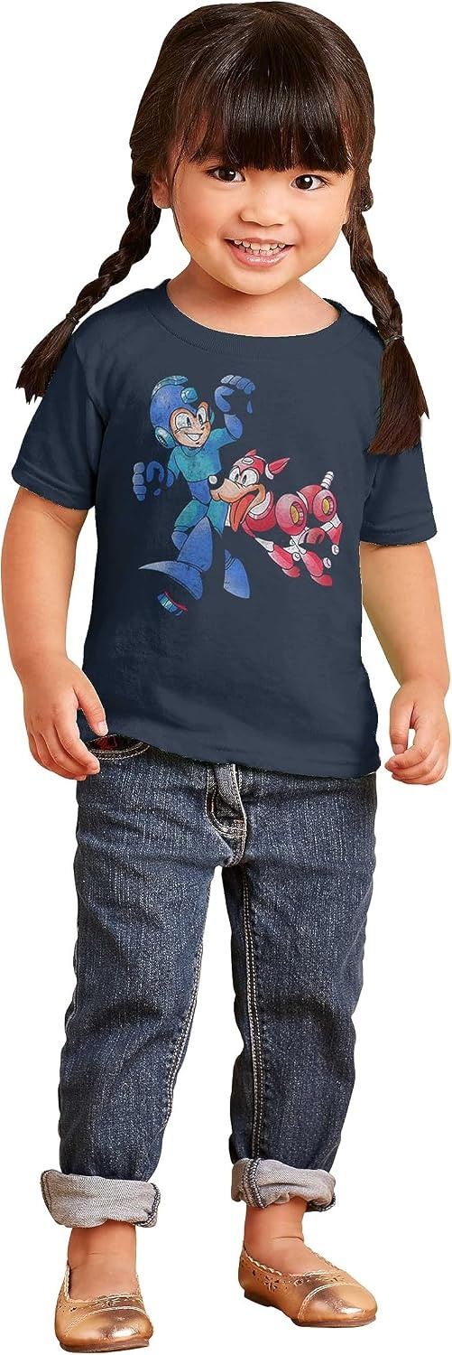 image:imageClassic Video Game Mega Man and Rush Toddler Boy Girl T ShirtNavy