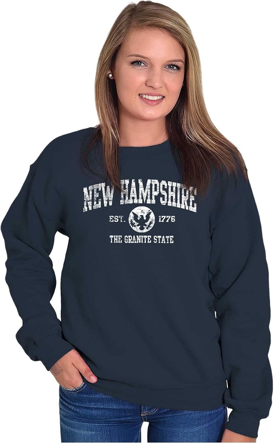 image:imageClassic Vintage American State Souvenir Sweatshirt for Men and WomenNavy