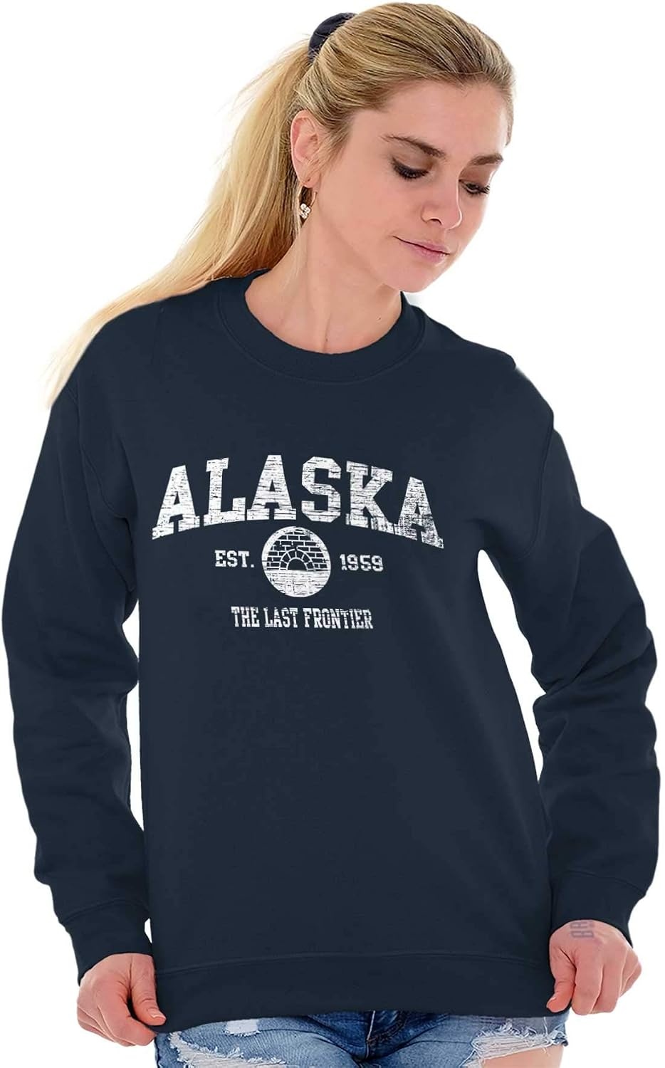 image:imageClassic Vintage American State Souvenir Sweatshirt for Men and WomenNavy