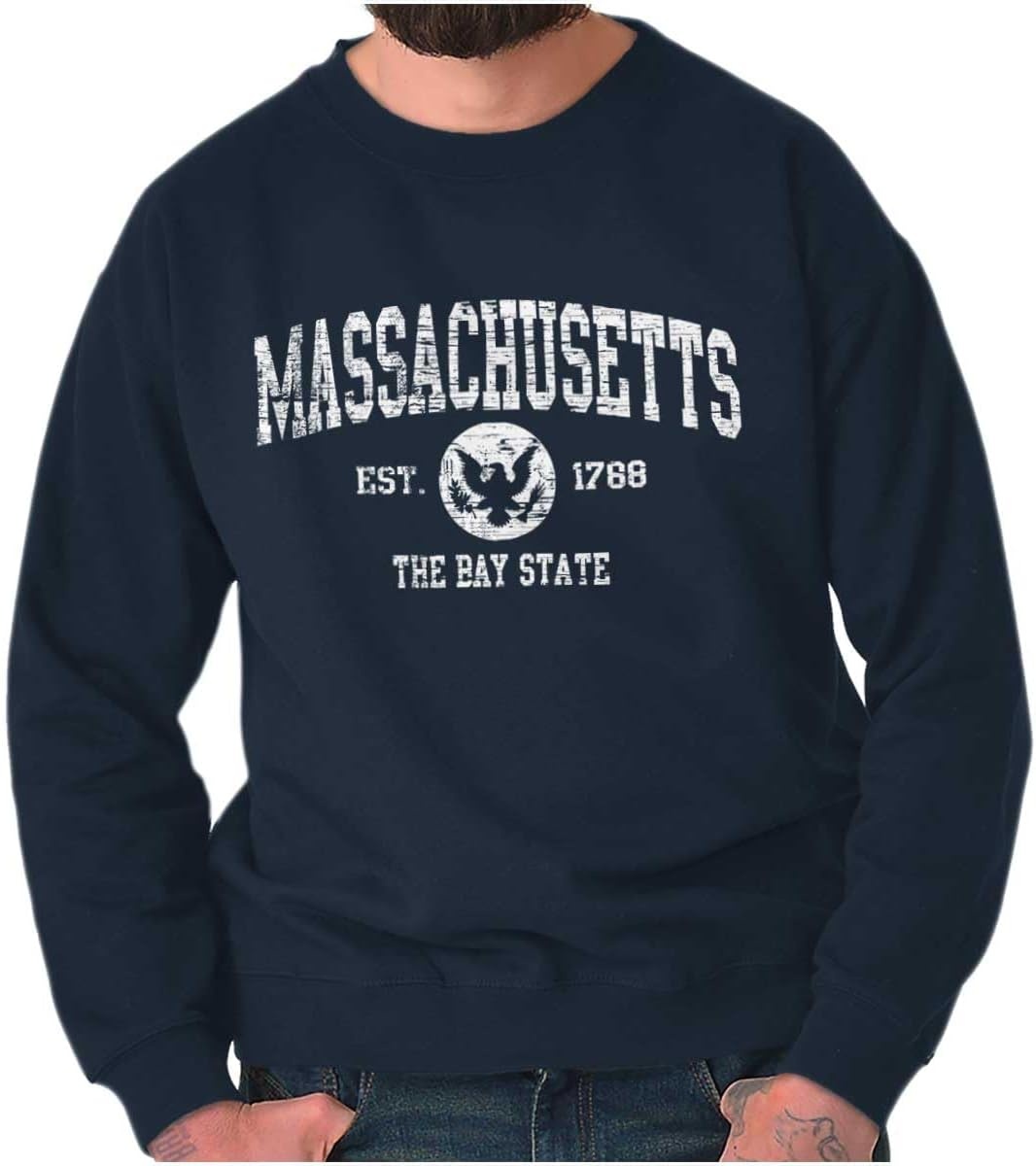 image:imageClassic Vintage American State Souvenir Sweatshirt for Men and WomenNavy