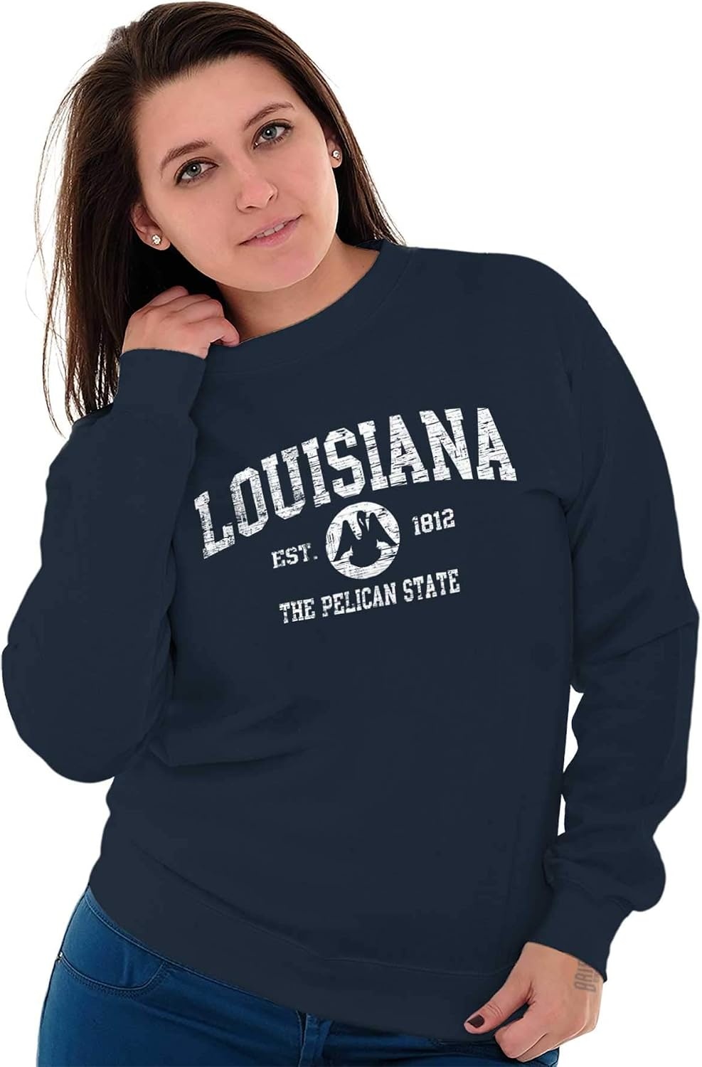 image:imageClassic Vintage American State Souvenir Sweatshirt for Men and WomenNavy