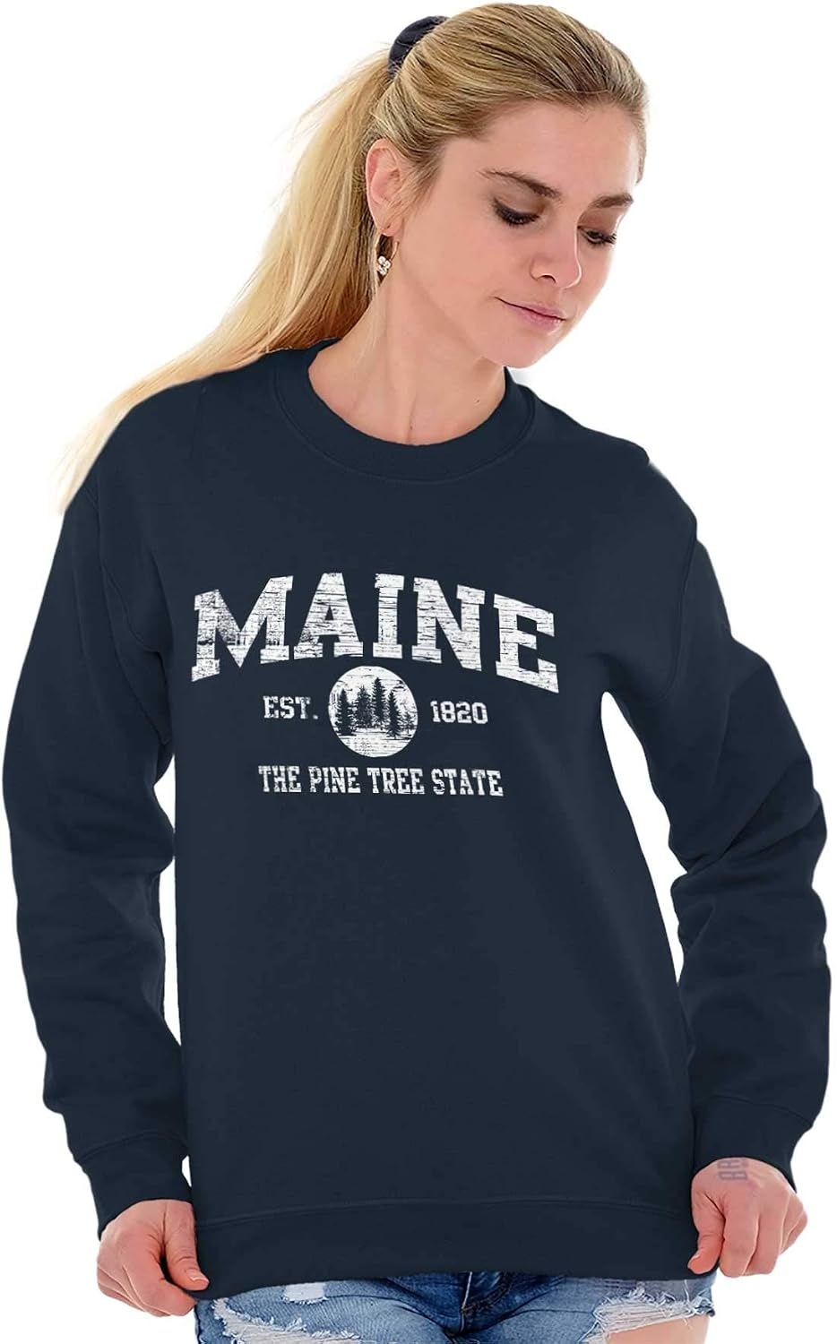 image:imageClassic Vintage American State Souvenir Sweatshirt for Men and WomenNavy