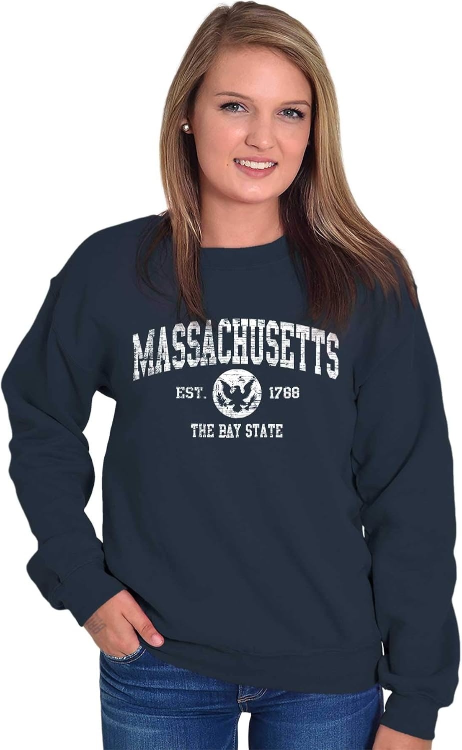 image:imageClassic Vintage American State Souvenir Sweatshirt for Men and WomenNavy
