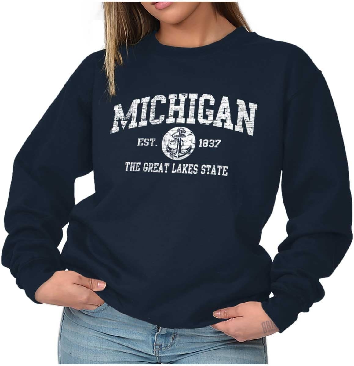 image:imageClassic Vintage American State Souvenir Sweatshirt for Men and WomenNavy