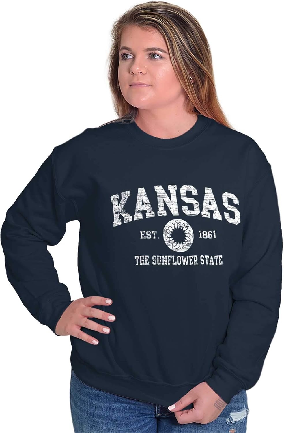 image:imageClassic Vintage American State Souvenir Sweatshirt for Men and WomenNavy