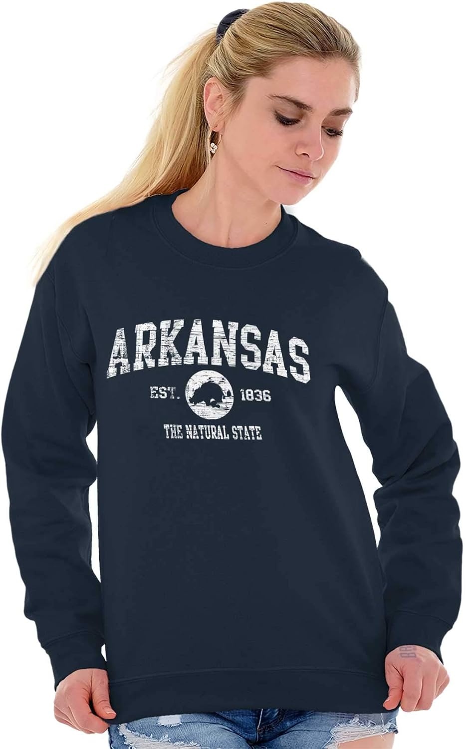 image:imageClassic Vintage American State Souvenir Sweatshirt for Men and WomenNavy