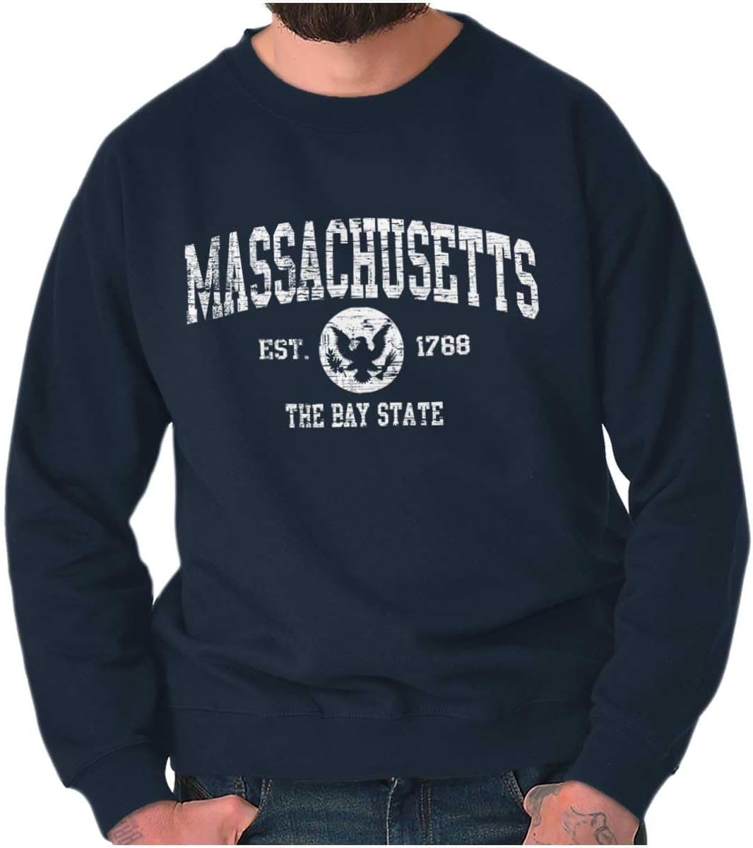 image:imageClassic Vintage American State Souvenir Sweatshirt for Men and WomenNavy