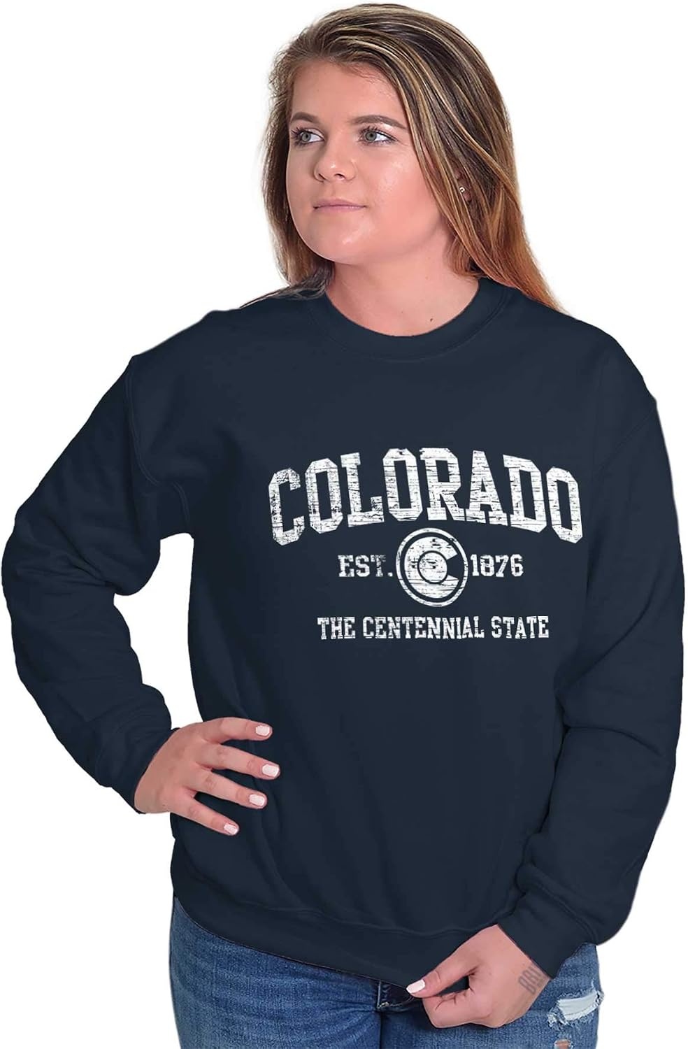 image:imageClassic Vintage American State Souvenir Sweatshirt for Men and WomenNavy