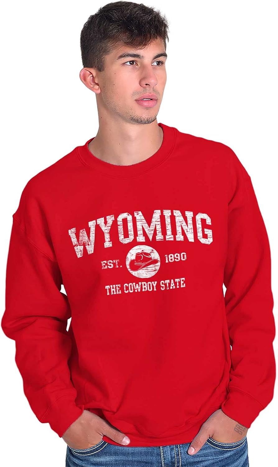 image:imageClassic Vintage American State Souvenir Sweatshirt for Men and WomenRed