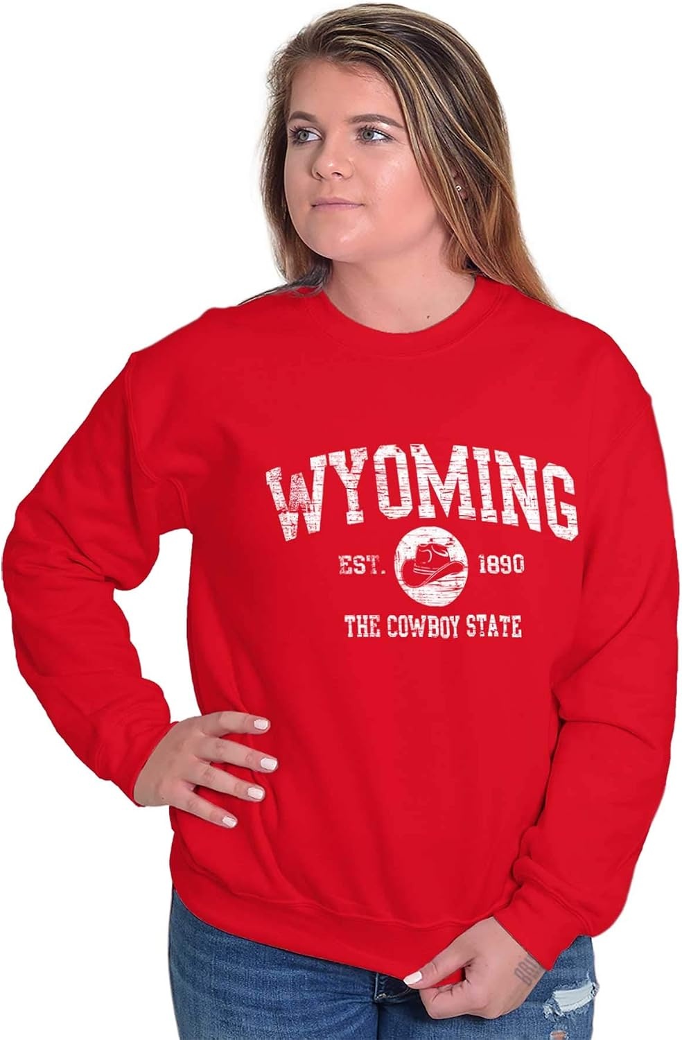 image:imageClassic Vintage American State Souvenir Sweatshirt for Men and WomenRed