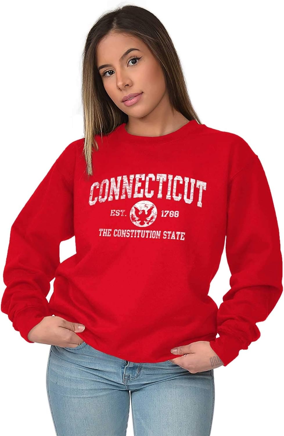 image:imageClassic Vintage American State Souvenir Sweatshirt for Men and WomenRed