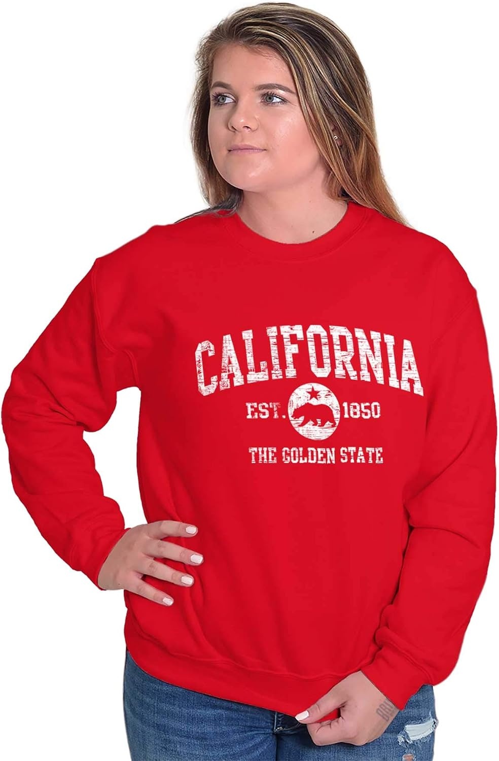 image:imageClassic Vintage American State Souvenir Sweatshirt for Men and WomenRed