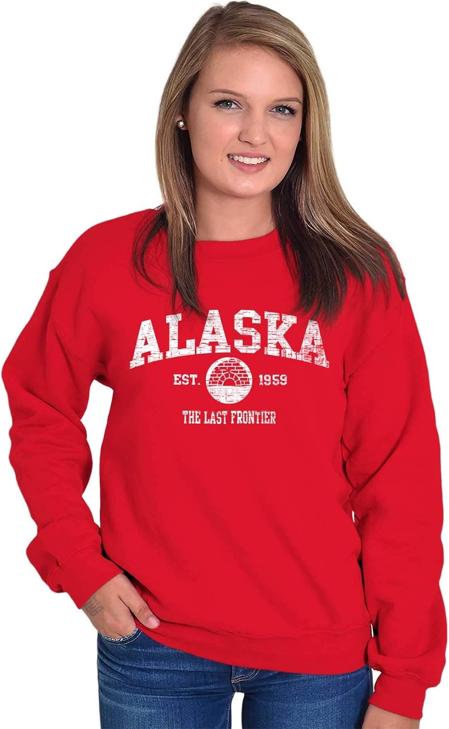 image:imageClassic Vintage American State Souvenir Sweatshirt for Men and WomenRed