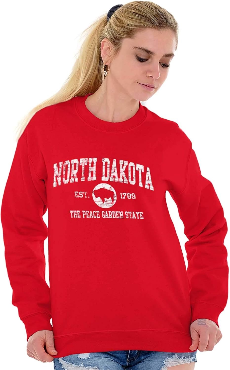 image:imageClassic Vintage American State Souvenir Sweatshirt for Men and WomenRed