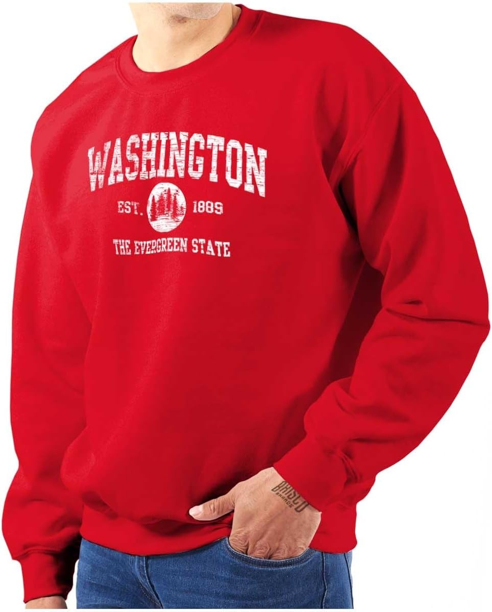 image:imageClassic Vintage American State Souvenir Sweatshirt for Men and WomenRed