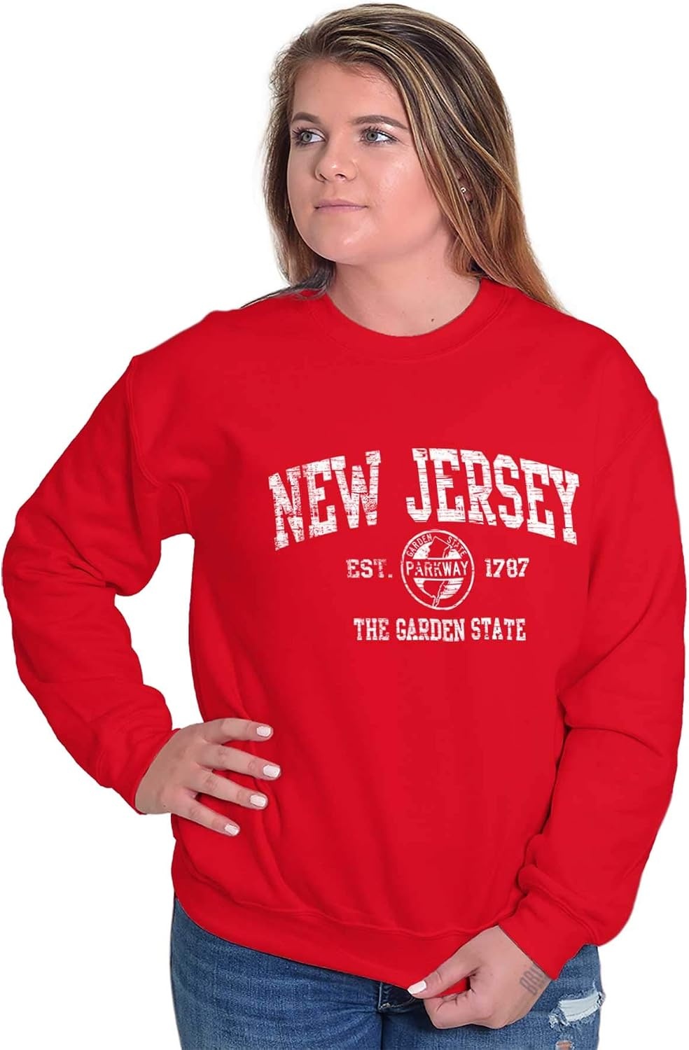image:imageClassic Vintage American State Souvenir Sweatshirt for Men and WomenRed