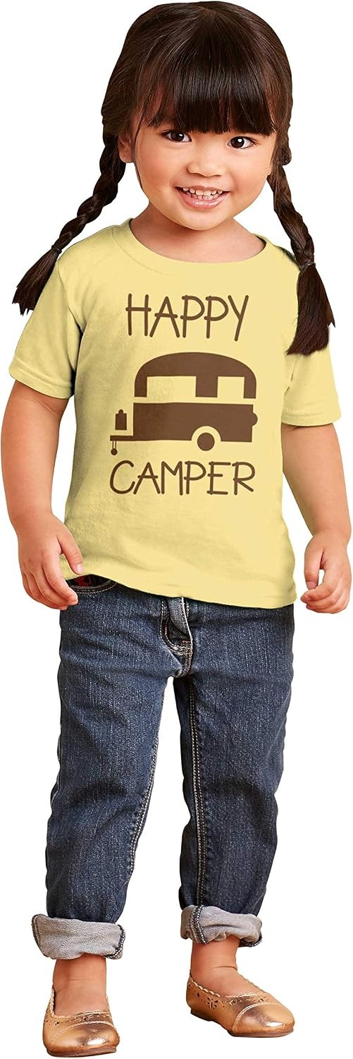 image:imageHappy Camper Outdoorsy Toddler Boy Girl T ShirtButter