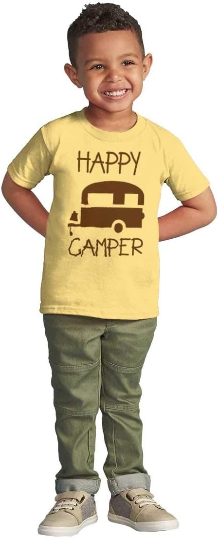 image:imageHappy Camper Outdoorsy Toddler Boy Girl T ShirtButter