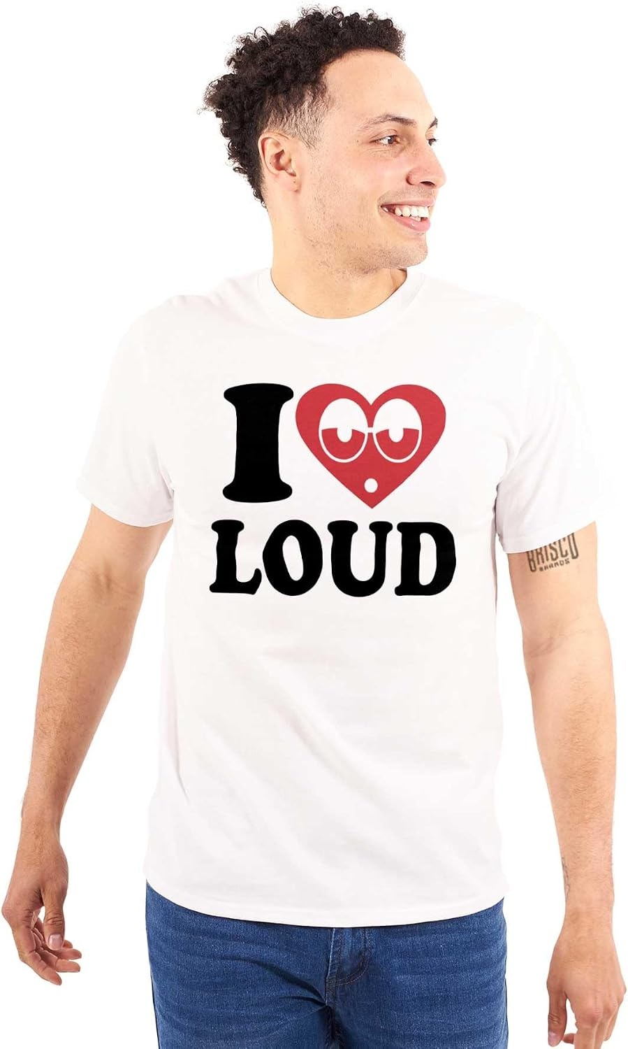 image:imageI Love Loud Heart Eyes Funny EDM Pot Graphic T Shirt Men or WomenWhite