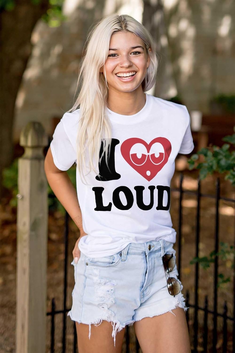 image:imageI Love Loud Heart Eyes Funny EDM Pot Graphic T Shirt Men or WomenWhite