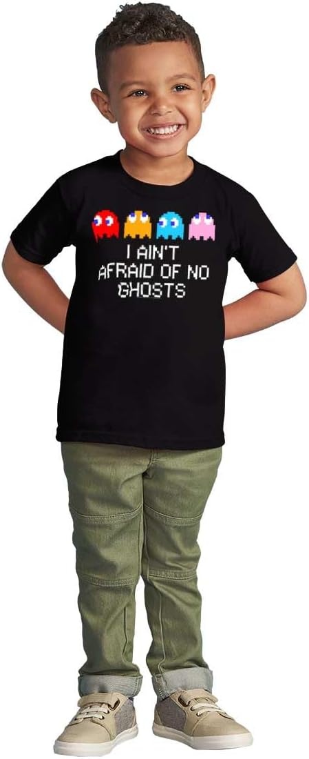 image:imagePacman I Aint Afraid of No Ghosts Toddler Baby Graphic T ShirtBlack