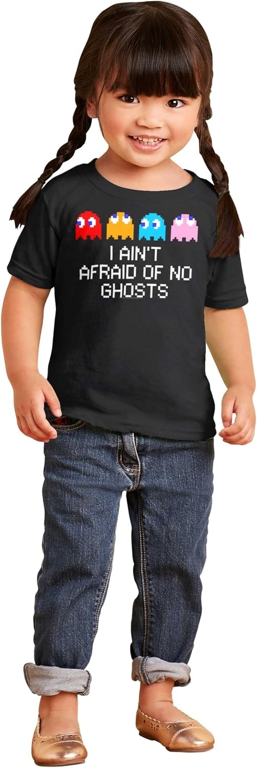 image:imagePacman I Aint Afraid of No Ghosts Toddler Baby Graphic T ShirtBlack