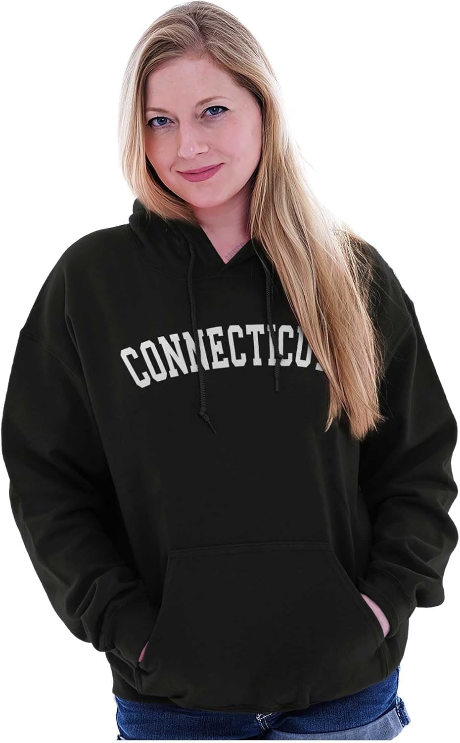 image:imageUSA State Simple Traditional Classic Hooded Sweatshirt Women MenBlack