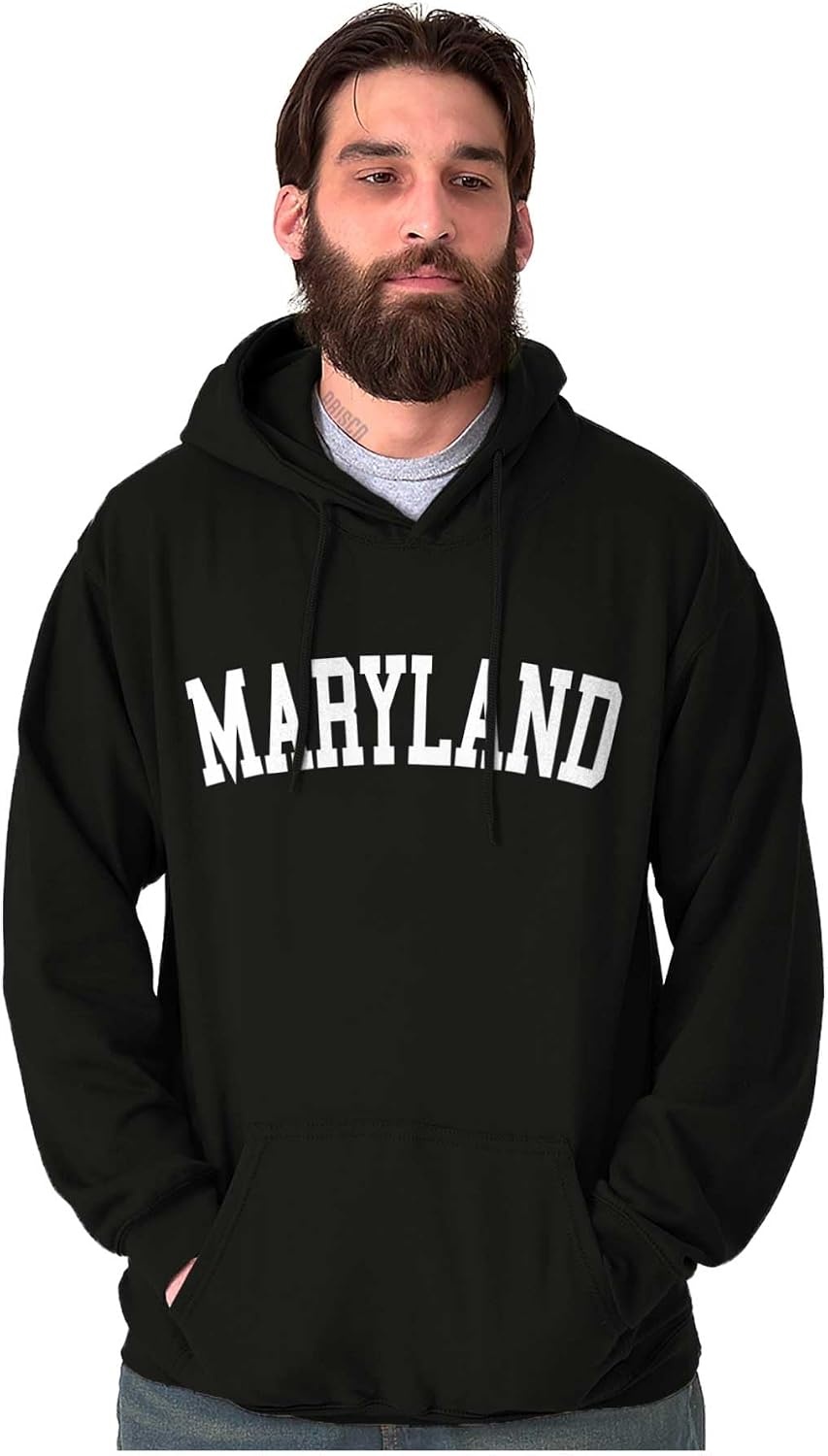 image:imageUSA State Simple Traditional Classic Hooded Sweatshirt Women MenBlack