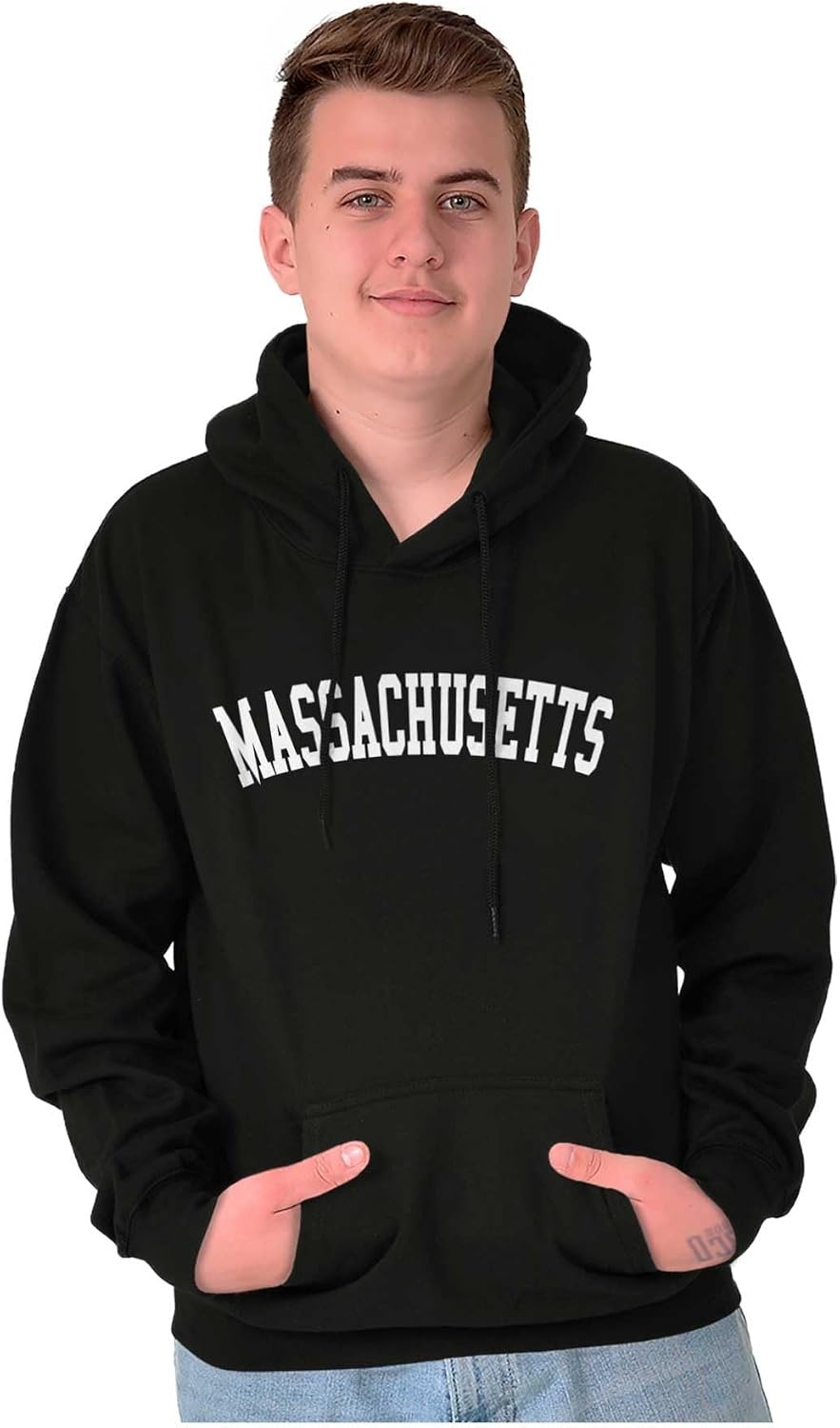 image:imageUSA State Simple Traditional Classic Hooded Sweatshirt Women MenBlack