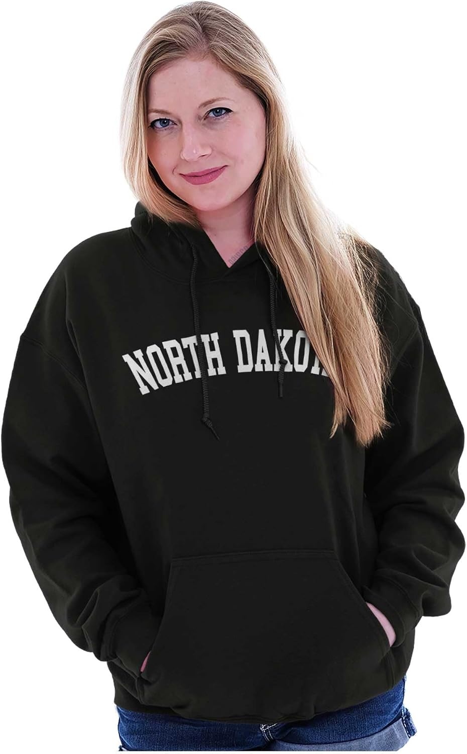 image:imageUSA State Simple Traditional Classic Hooded Sweatshirt Women MenBlack