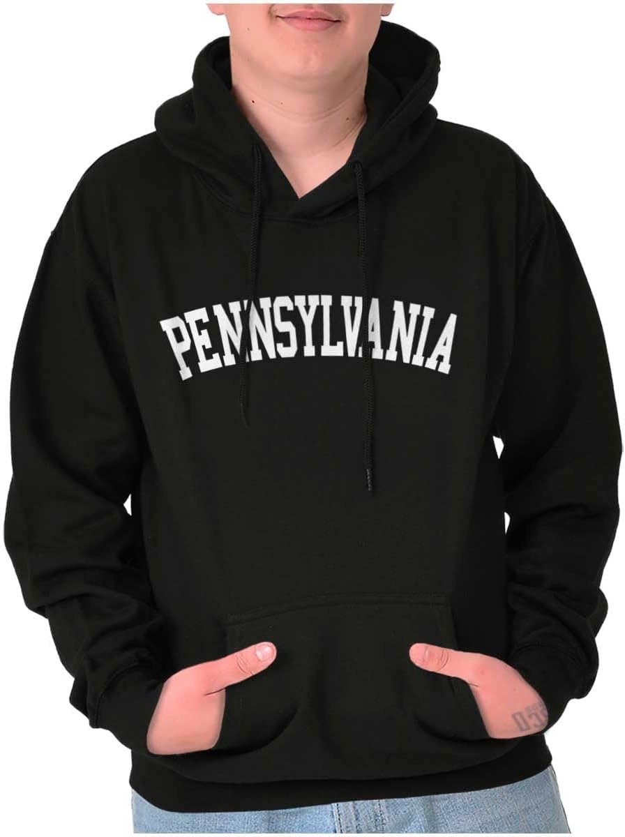 image:imageUSA State Simple Traditional Classic Hooded Sweatshirt Women MenBlack