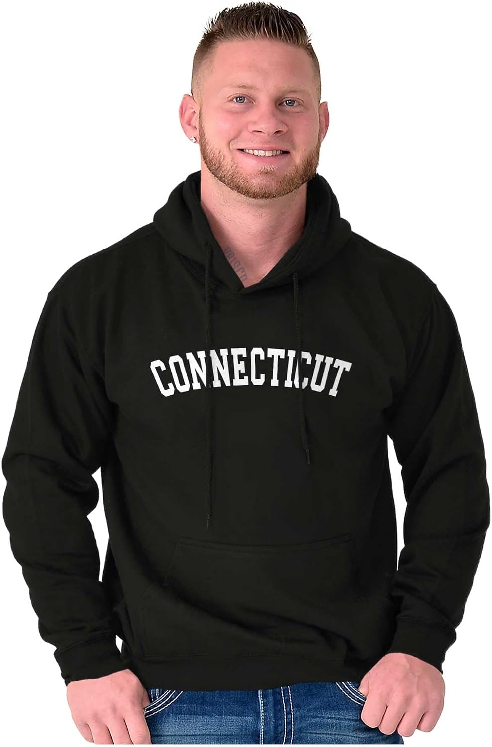 image:imageUSA State Simple Traditional Classic Hooded Sweatshirt Women MenBlack