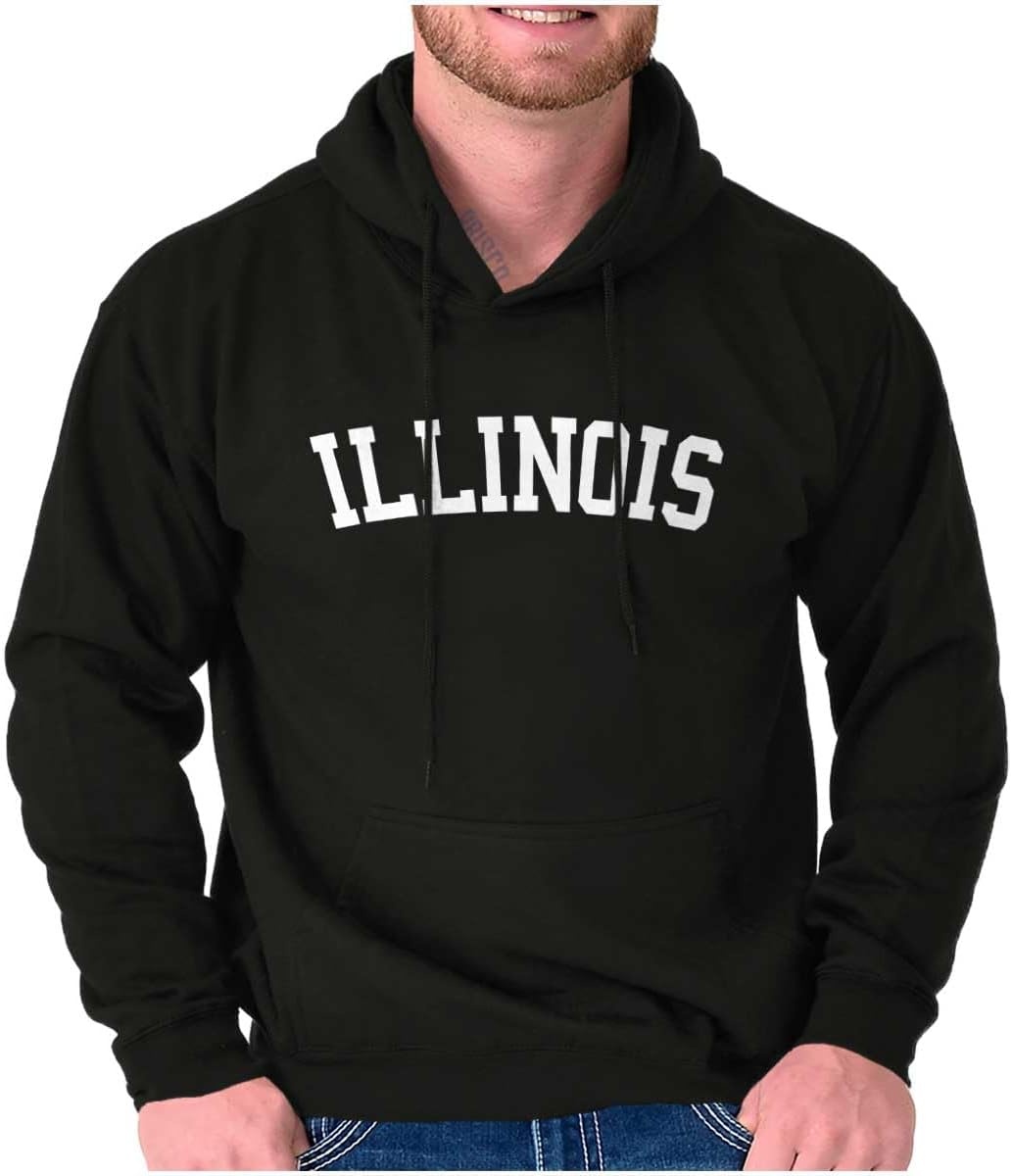 image:imageUSA State Simple Traditional Classic Hooded Sweatshirt Women MenBlack