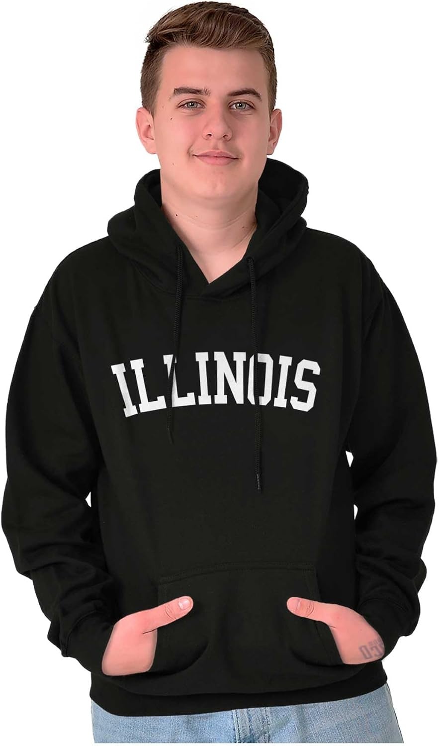 image:imageUSA State Simple Traditional Classic Hooded Sweatshirt Women MenBlack