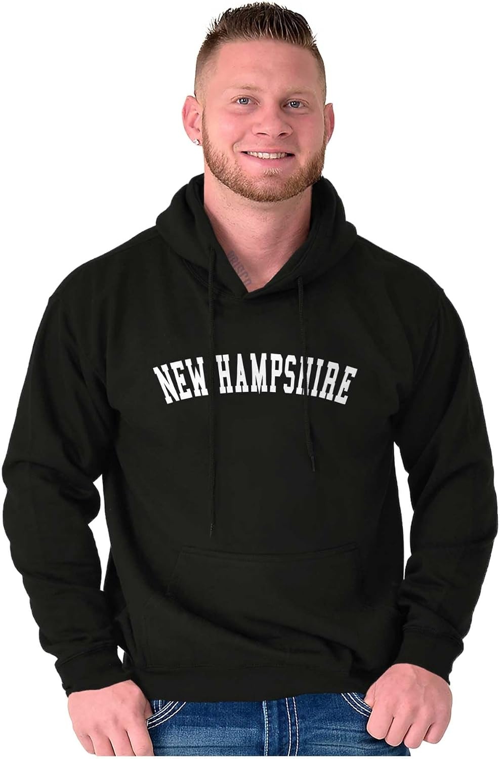 image:imageUSA State Simple Traditional Classic Hooded Sweatshirt Women MenBlack
