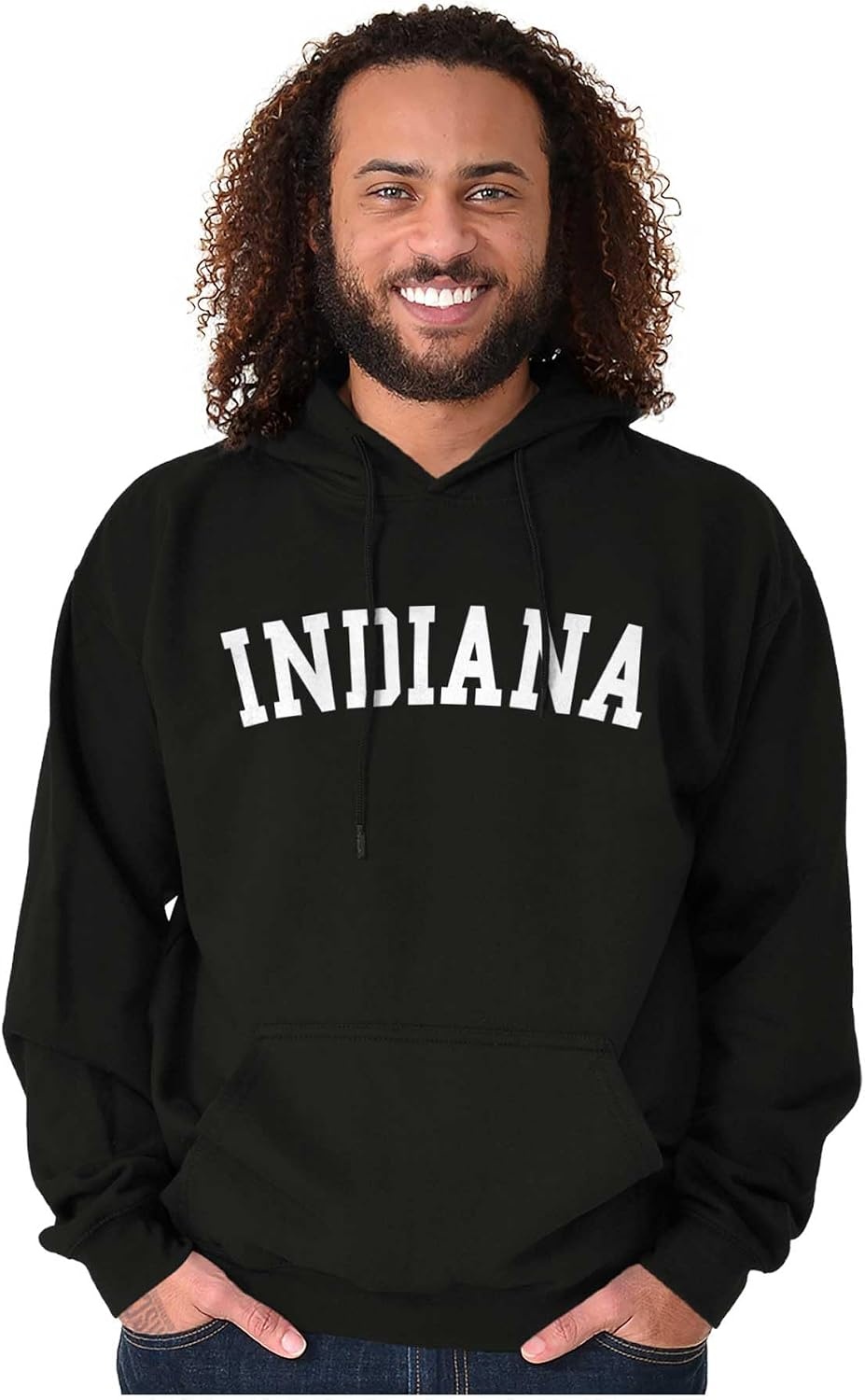 image:imageUSA State Simple Traditional Classic Hooded Sweatshirt Women MenBlack