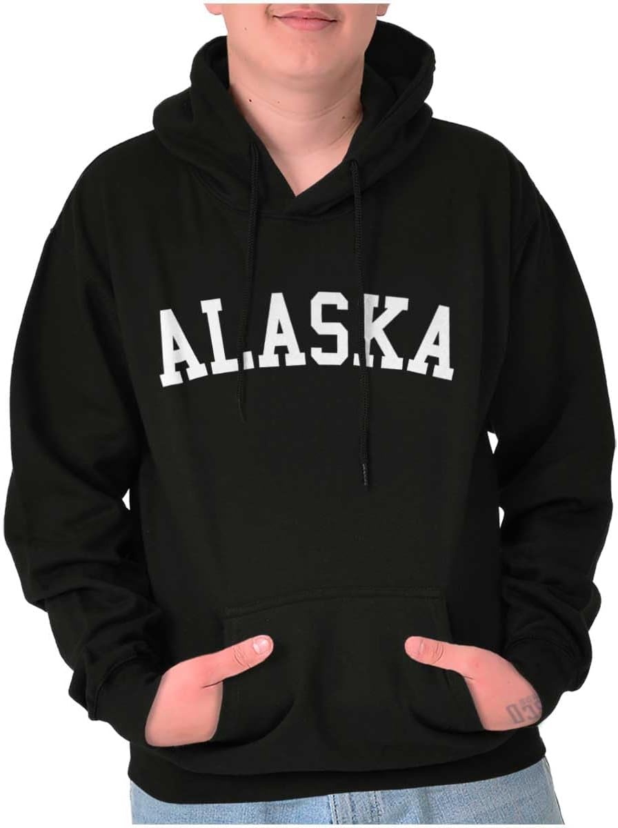 image:imageUSA State Simple Traditional Classic Hooded Sweatshirt Women MenBlack