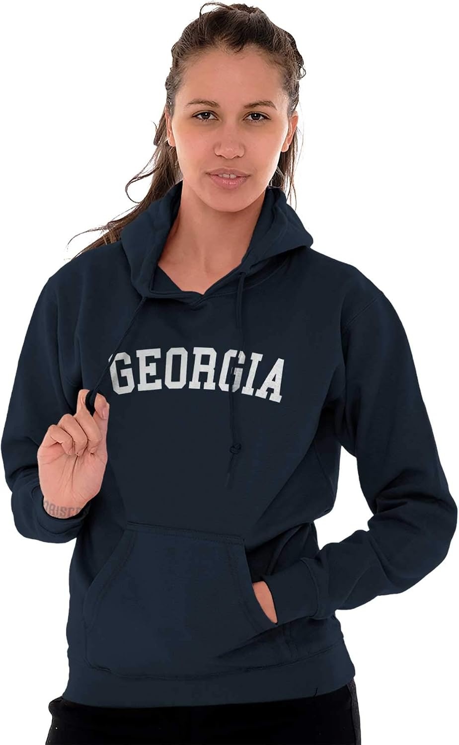 image:imageUSA State Simple Traditional Classic Hooded Sweatshirt Women MenNavy