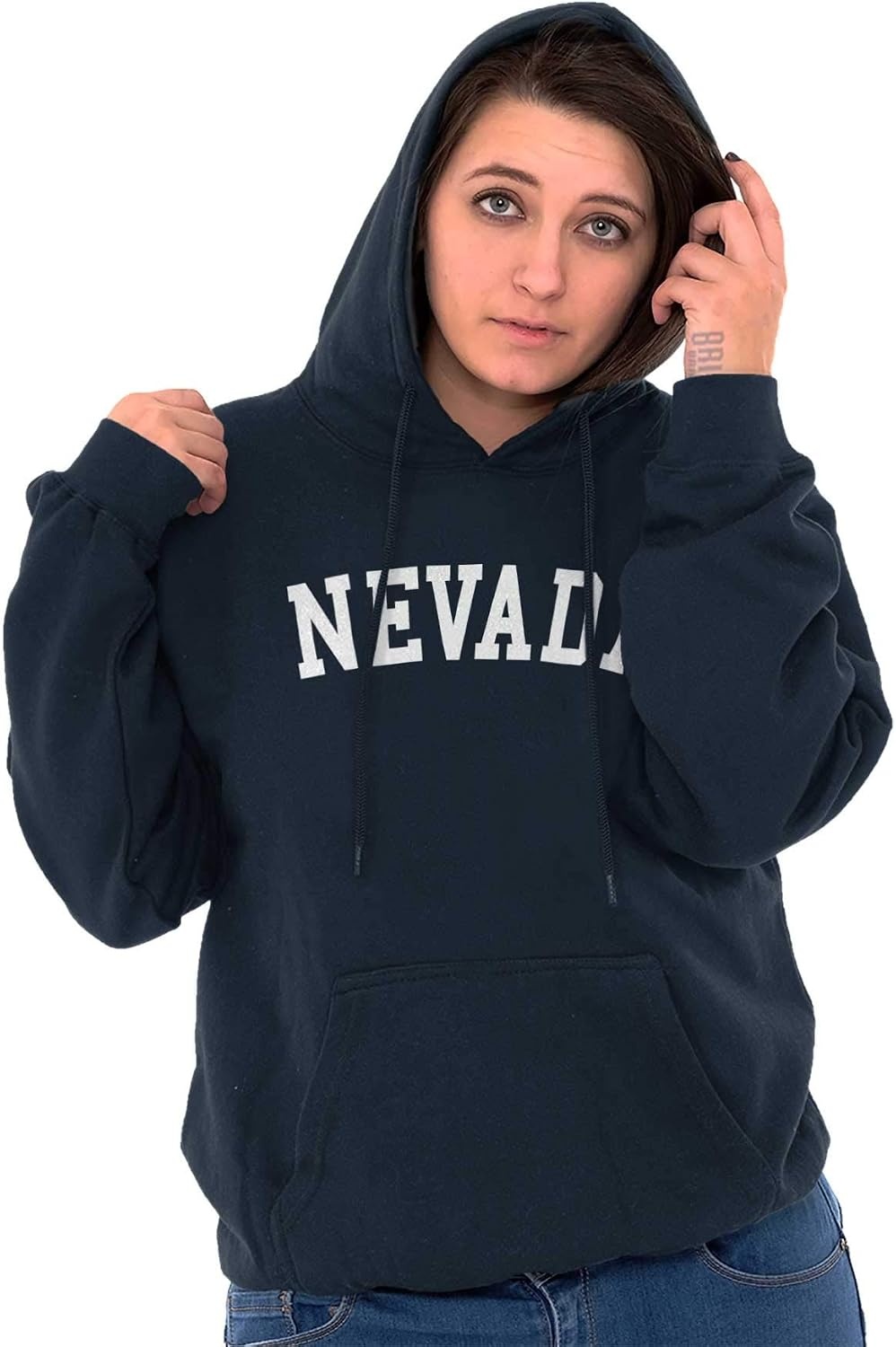 image:imageUSA State Simple Traditional Classic Hooded Sweatshirt Women MenNavy