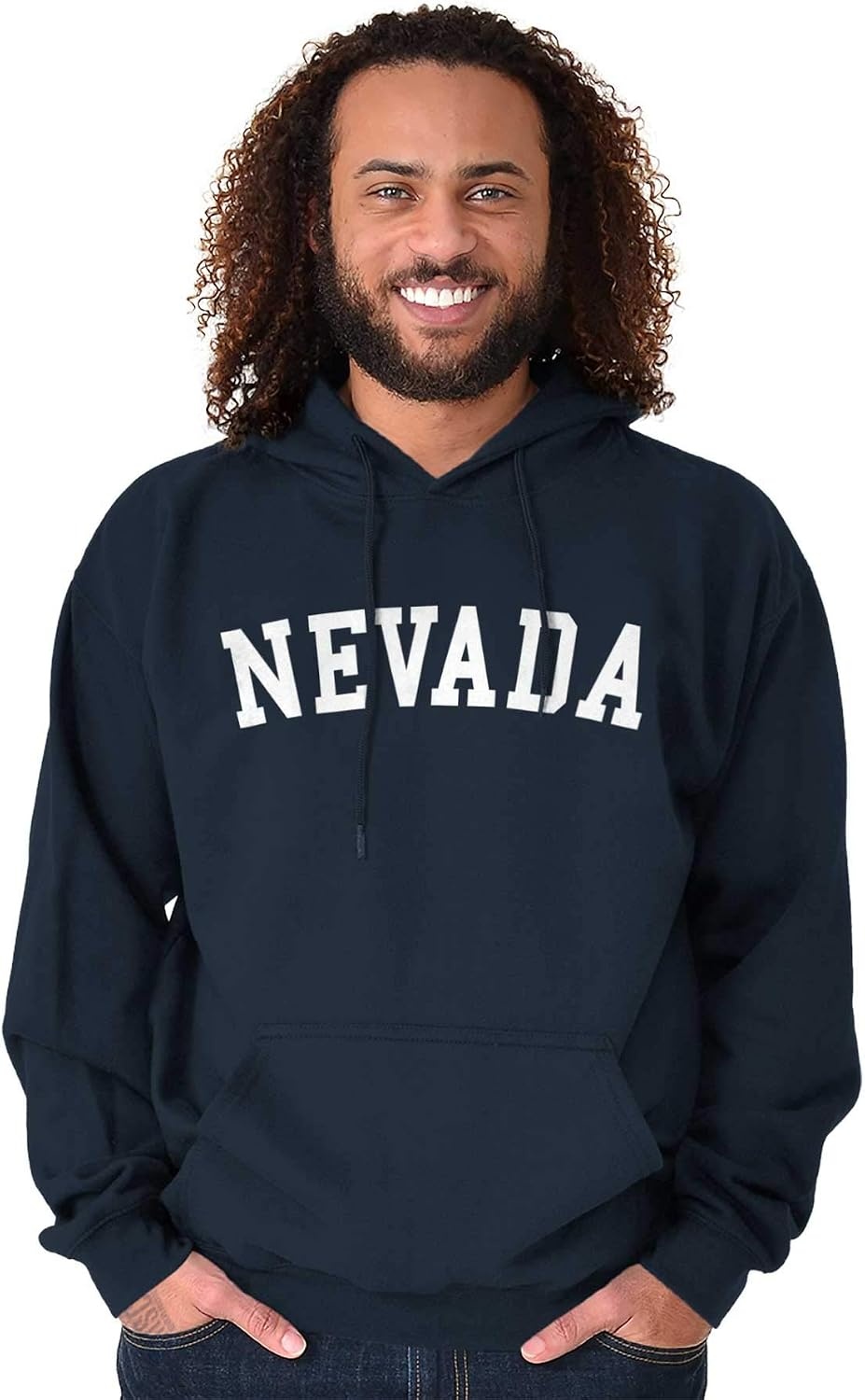 image:imageUSA State Simple Traditional Classic Hooded Sweatshirt Women MenNavy
